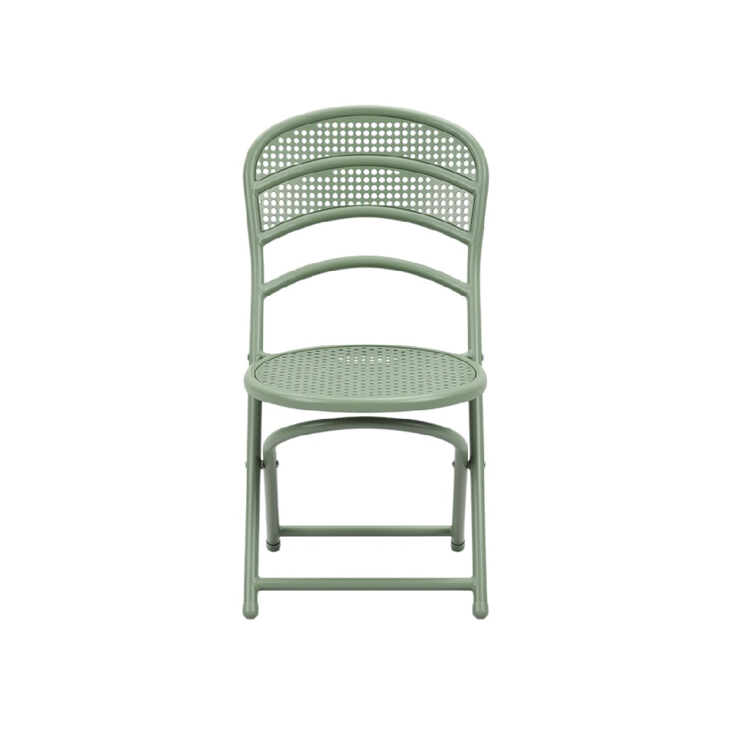 Modern Green Perforated Dining Chair Design